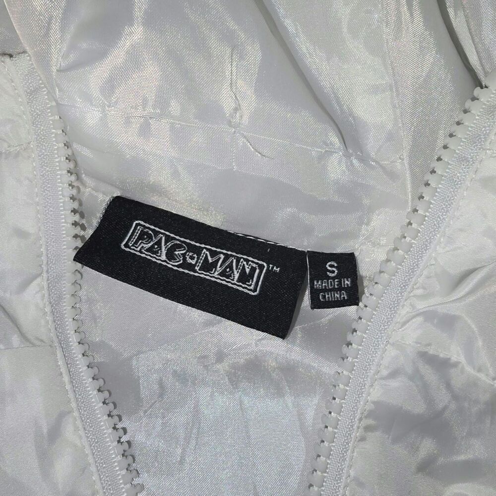 Pac-Man Japanese Writing Windbreaker Hoodie Adult Small Unisex Jacket - Picture 5 of 5